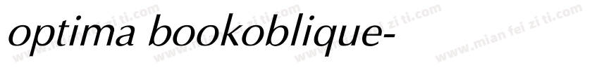 optima bookoblique字体转换